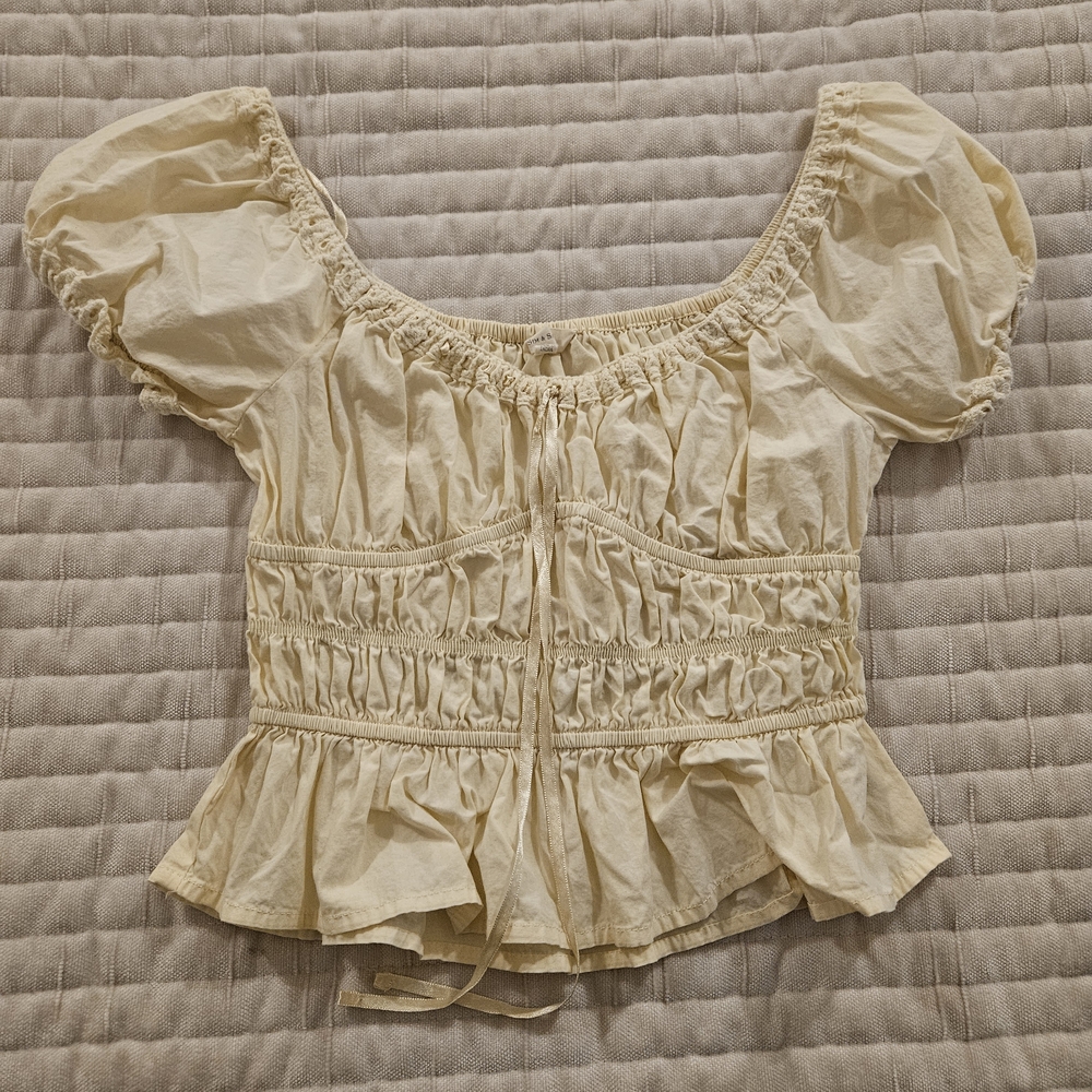 Sim & Sam Elegant Pale Yellow Blouse